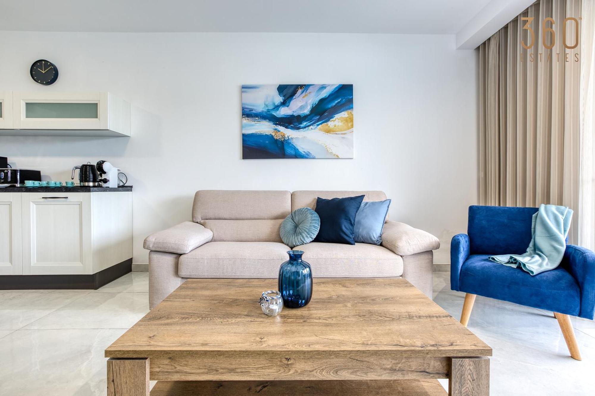 Apartment Waterfront 3br Home, With Private Balcony In Xemxija By 360 Estates *