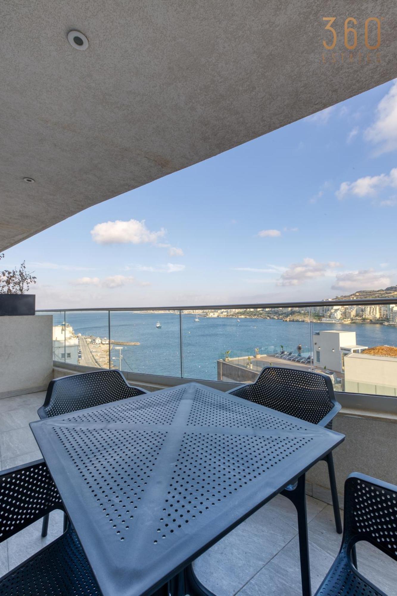 Waterfront 3br Home, With Private Balcony In Xemxija By 360 Estates *