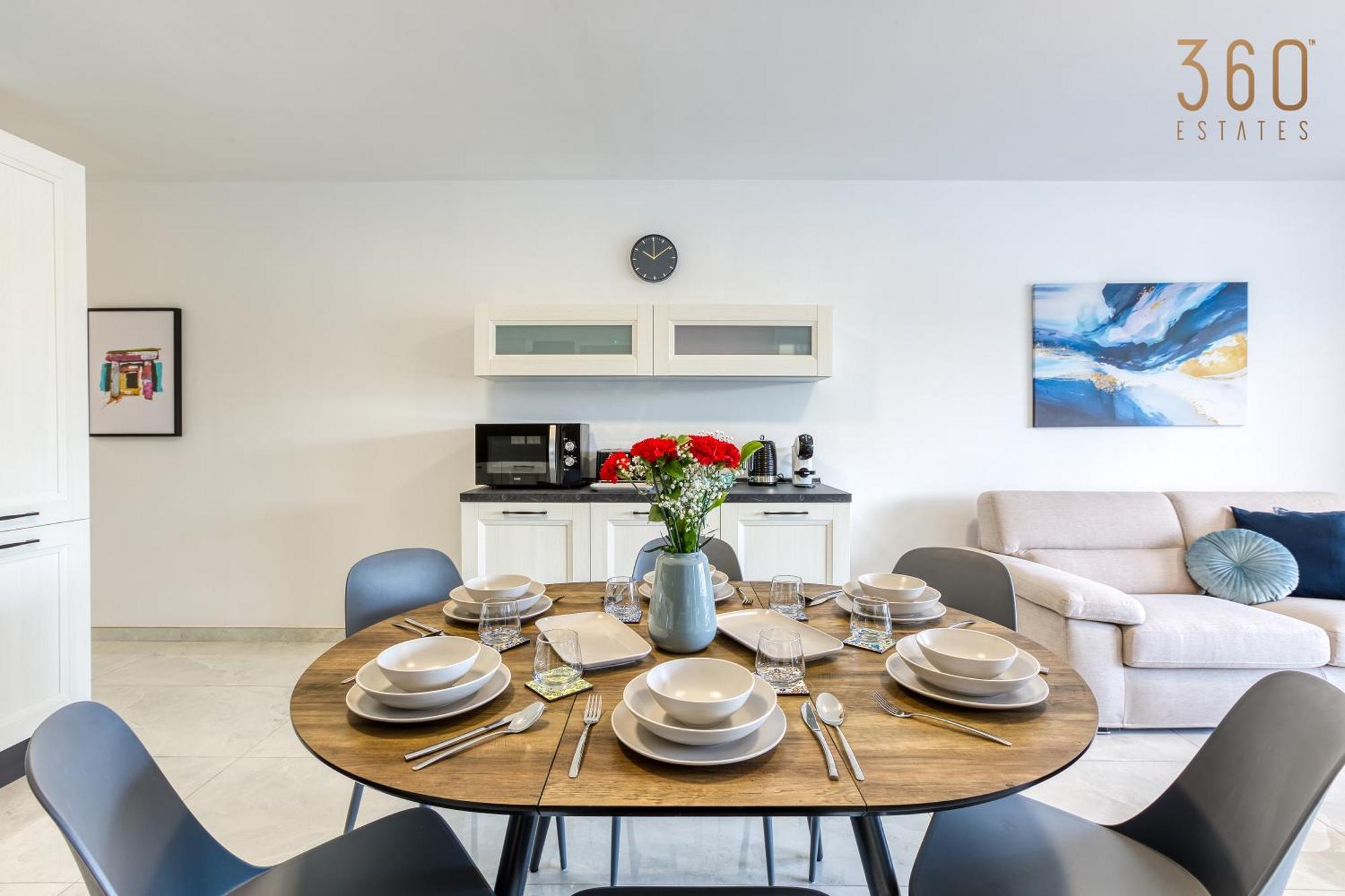 Apartment Waterfront 3br Home, With Private Balcony In Xemxija By 360 Estates *